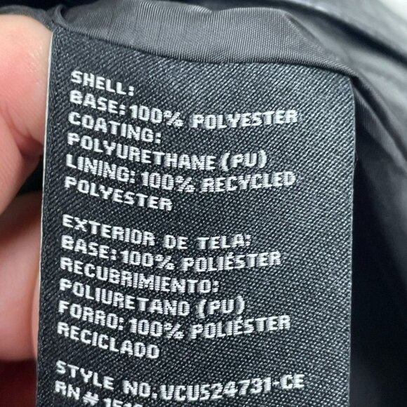 Vince Camuto Black Faux Leather Croc Trench Coat Double-Breasted Medium d0464 - Picture 4 of 10